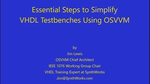 Essential Steps to Simplify VHDL Testbenches Using OSVVM