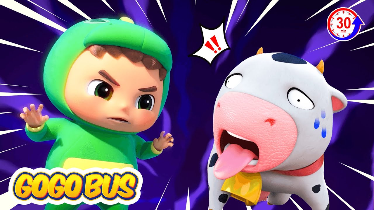 🐄 Bò Sữa Tội Nghiệp 🚫 Không Được Hù Dọa Động Vật 🚔 Hoạt Hình Cảnh Sát Trưởng GOGO Bus