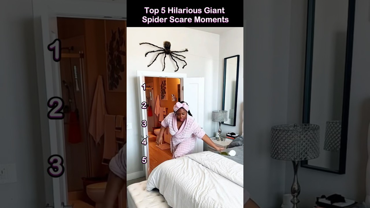 Top 5 Hilarious Giant Spider Scare Moments 😂🤣