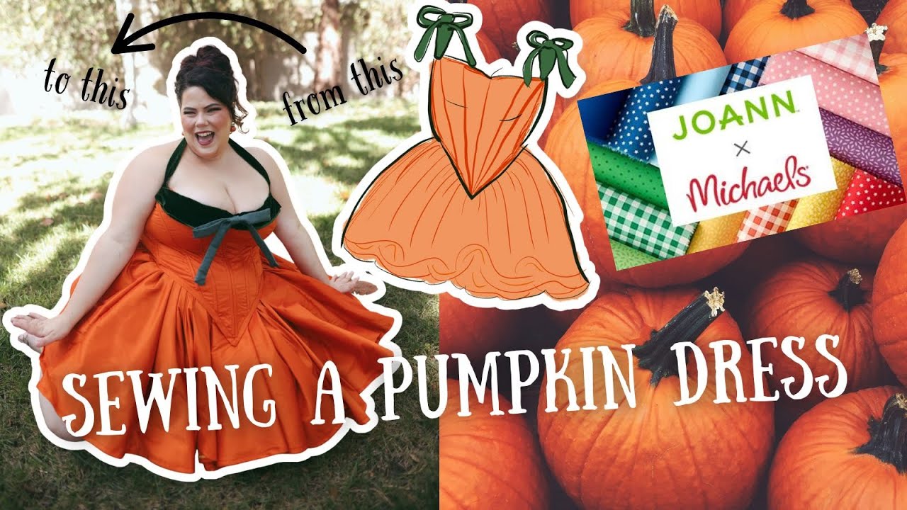 Я сшила платье-тыкву… и оно действительно ОЧЕНЬ МИЛО 🎃
