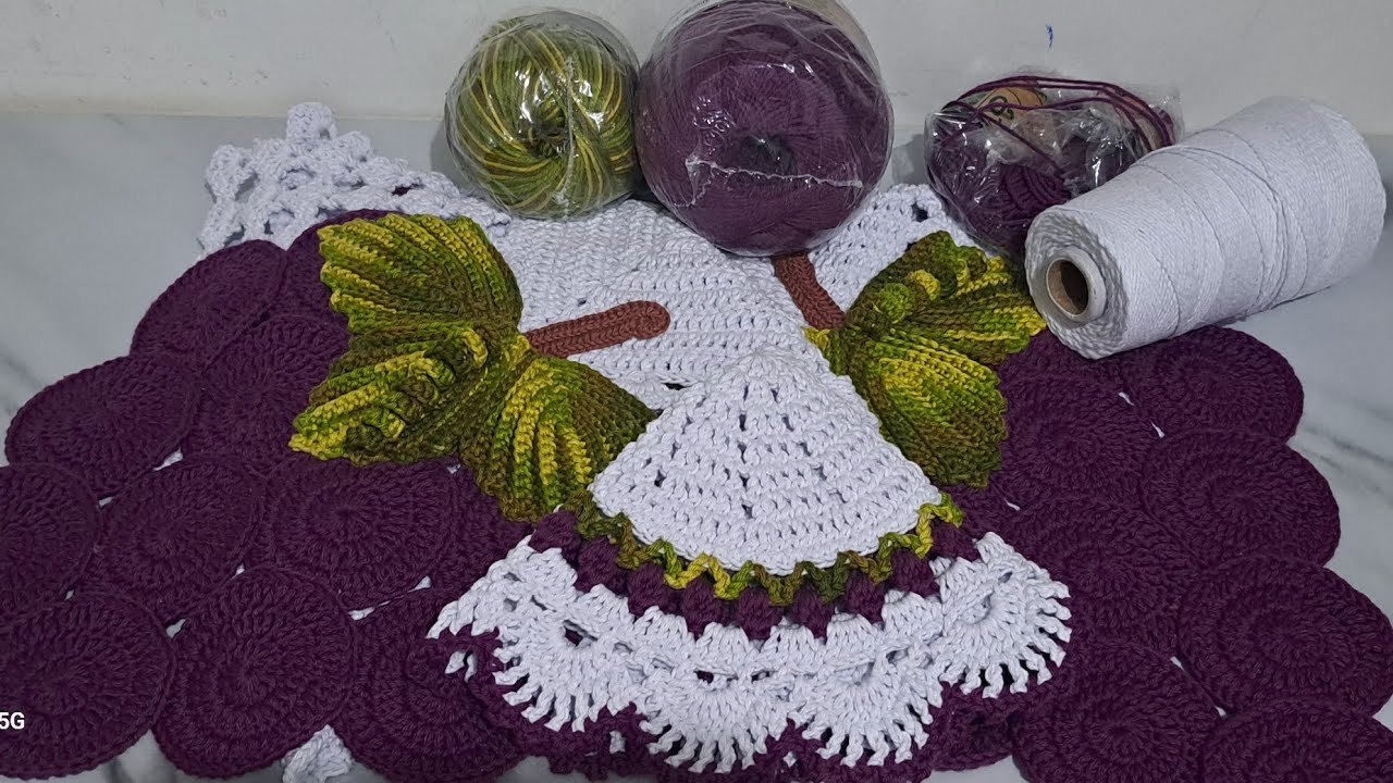 ✅️PRODUÇÃO MEGA LUXUOSA,TRILHO CACHO DE UVA #vlog #crochet #explore