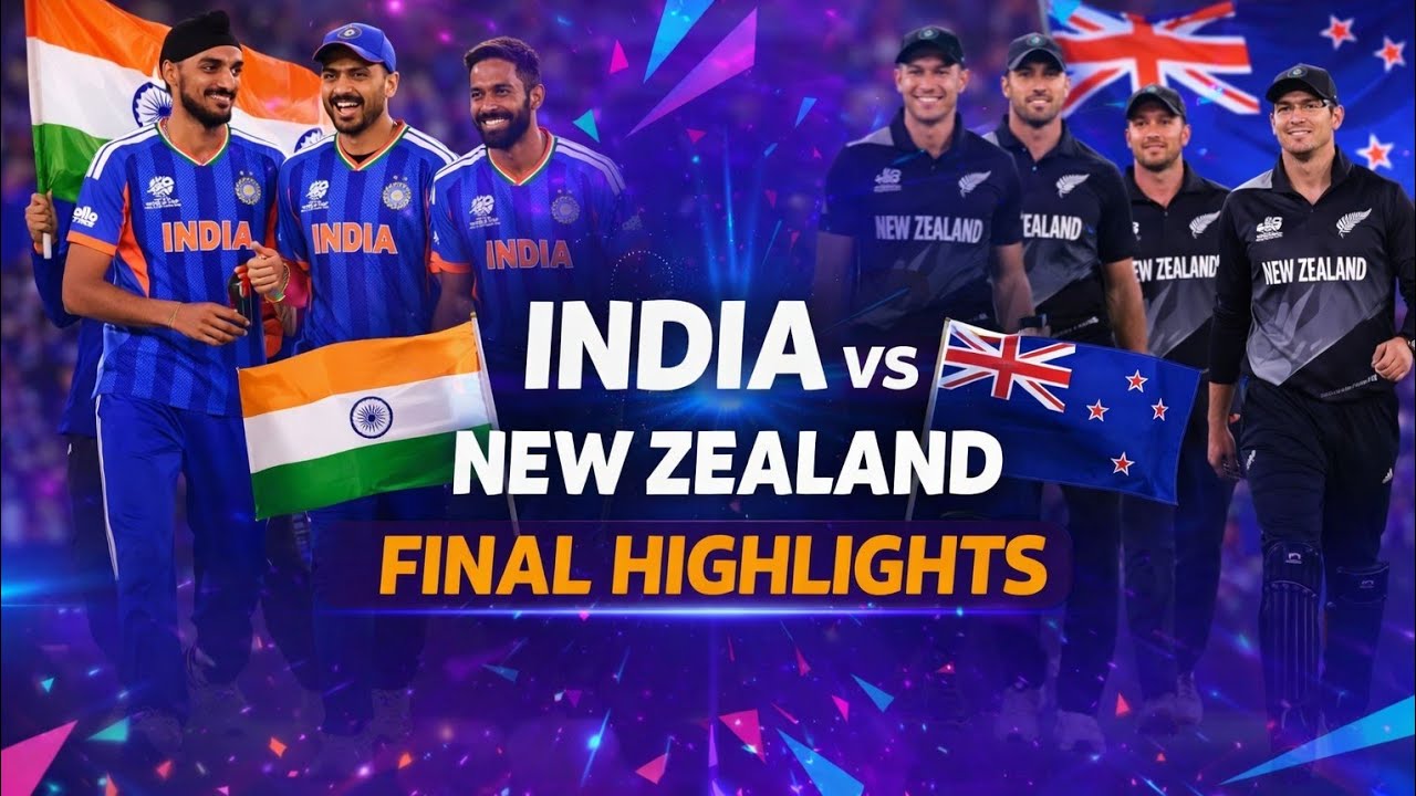 IND vs NZ 2026 Final | 1st Innings Highlights | Explosive Batting & Key Wickets 🔥