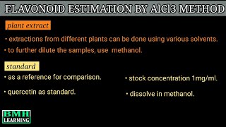 Estimation Of Flavonoids By Aluminum Chloride Method |