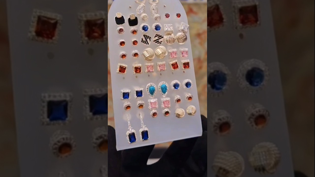 silver earrings designs for girls 