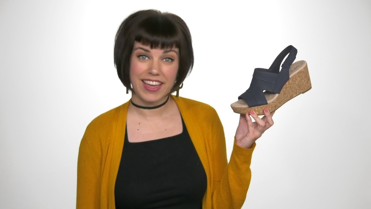 clarks annadel ivory women's platform wedge sandals