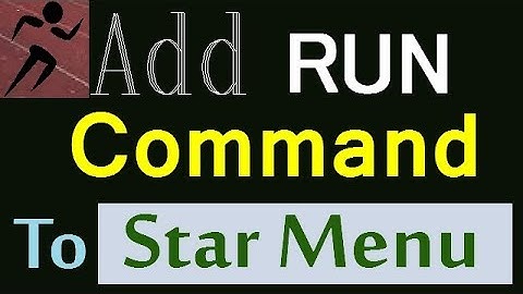 How to add Run command to start menu in Windows 7