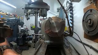 Monarch 10ee Lathe rough and finish cuts on a 1951 mfg model