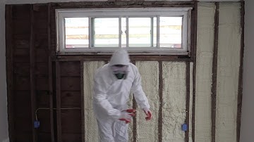 Open Walls - How To Apply Spray Foam Insulation