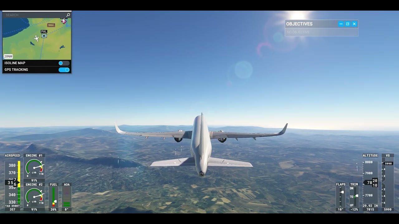 Departing from Palermo Airport and flying around Sicily (Italy) : Microsoft Flight Simulator 2020