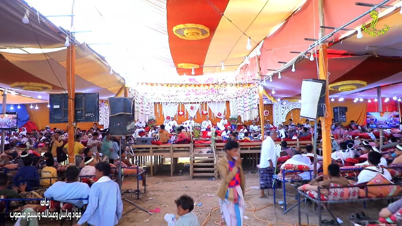 باقة لون صنعاني في المقيل والفنان محفوظ البحري في زفاف د. فؤاد وباسل وعبدالله ود.نسيم منصوب بالقرشية