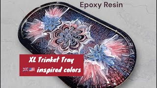 #390 EN: XL Trinket Tray 🇺🇸🇬🇧 inspired Colors | #epoxyresin