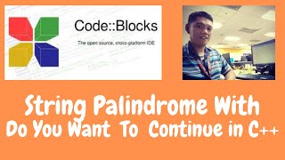 String Palindrome With Do You Want To Continue in C++