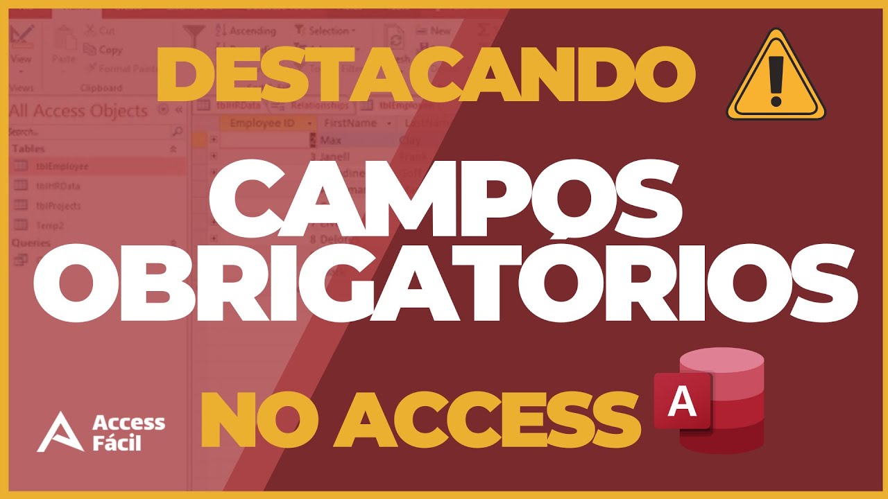 Como Destacar Campos Obrigatórios no Access VBA
