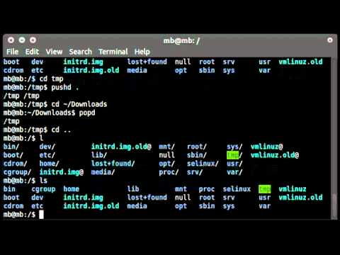 Command Line | pushd popd commands