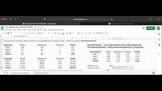Solving Chi-Squared Tests with Google Sheets