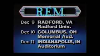 R.E.M. 1985-12-08 - Tour information