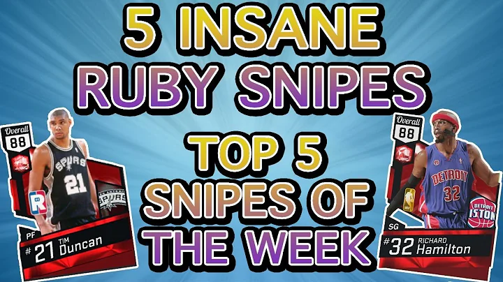 5 INSANE RUBY SNIPES! NBA 2K17 Top 5 Snipes of the...