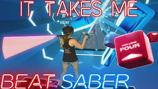 Beat Saber - OST 4 || Boom Kitty - It Takes Me (Expert+) First Attempt || Mixed Reality