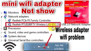 802 11n mini wifi adapter not show | wifi adapter for pc not working || usb wifi for pc not working screenshot 2