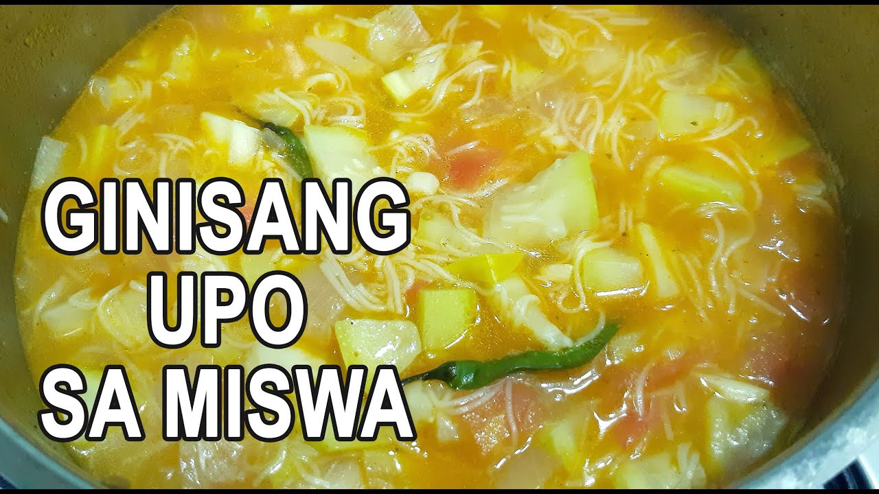 HOW TO COOK DELICIOUS UPO AT MISUA YouTube