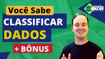 Como Fazer Classificação de Dados no EXCEL | Recursos e Fórmulas no EXCEL