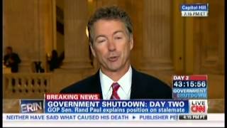 Sen. Rand Paul Appears on CNN's Out Front with Erin Burnett- October 2, 2013