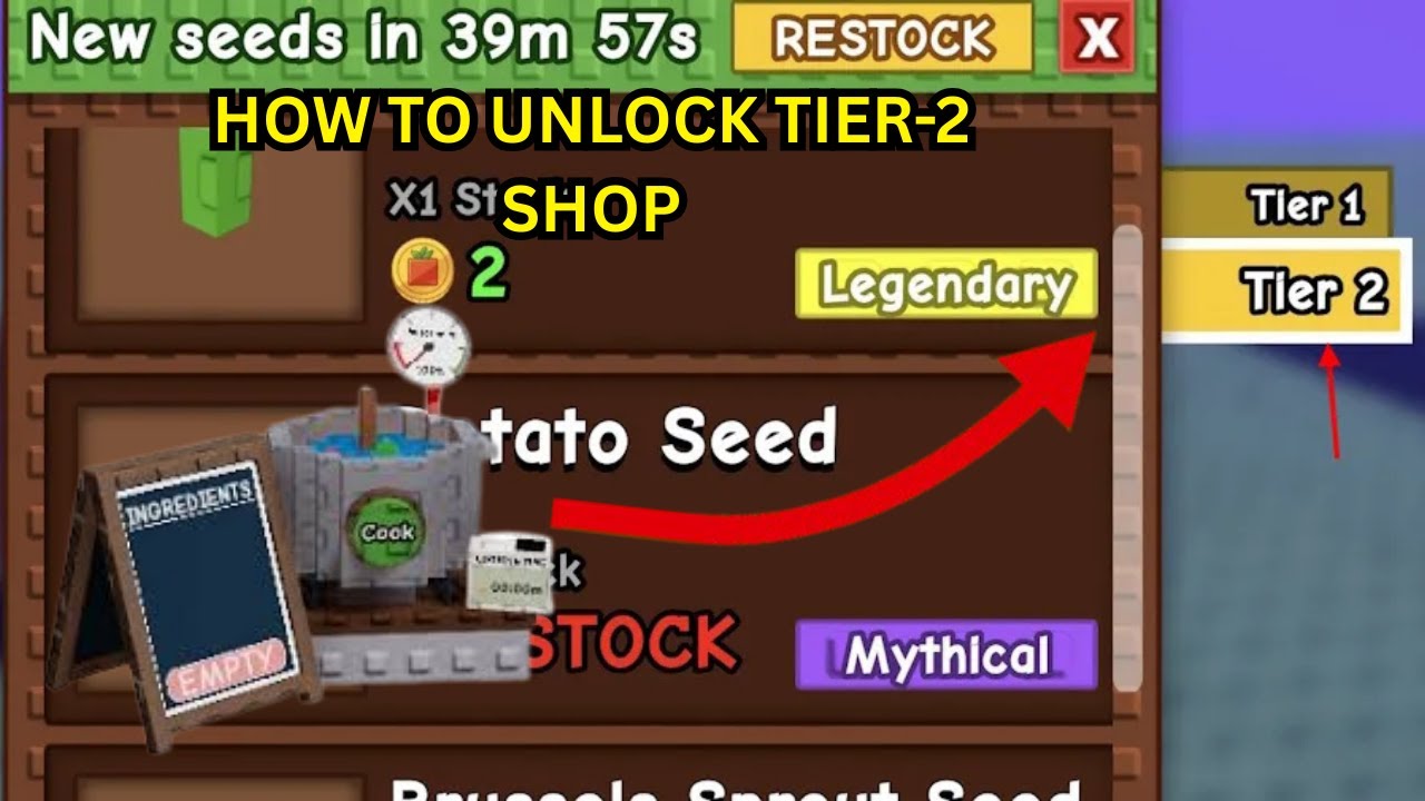HOW TO UNLOCK TIER 2 SEED SHOP IN GROW A GARDEN! | ROBLOX - YouTube
