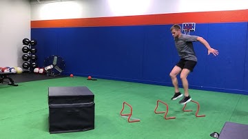 Triple Hurdle Jump to Box Jump