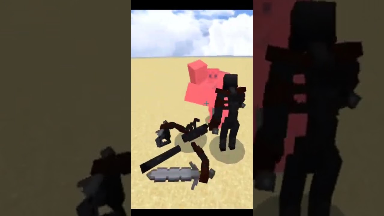 Mutant Snow Golem vs Mutant Wither Skeleton in Minecraft 