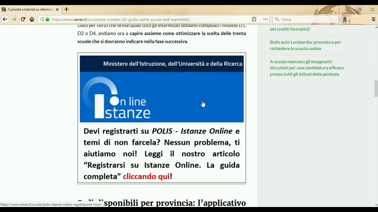 Ata Modello D3 Guida Alla Scelta Delle Scuole Sedi Esprimibili