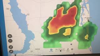 Radar of hail storm in St Augustine, Florida on June 3, 2018.
