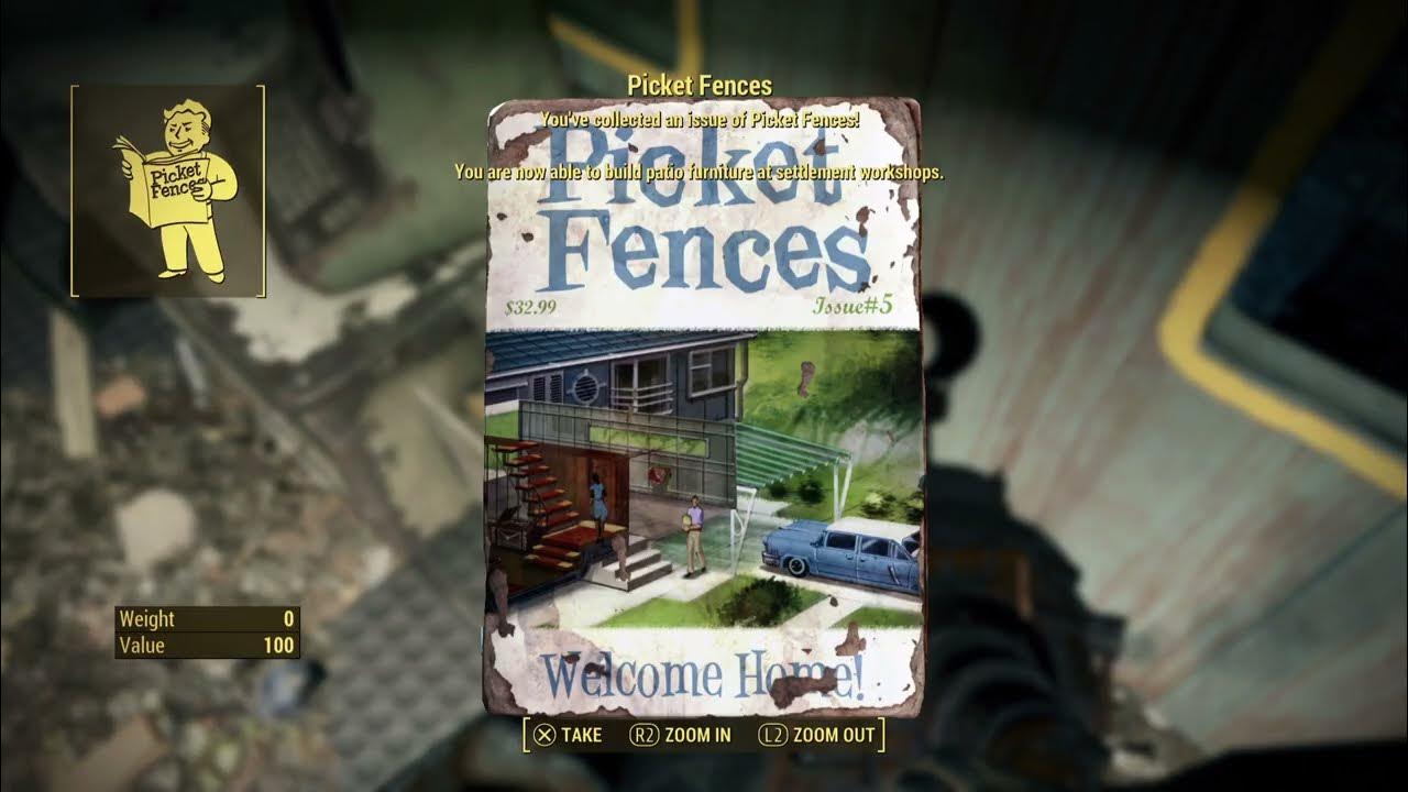 Where To Find Picket Fences Vol 1 In Fallout 4 YouTube