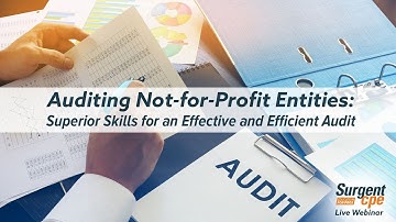 Auditing Not-for-Profit Entities: Superior Skills for an Effective and Efficient Audit (ANFP)