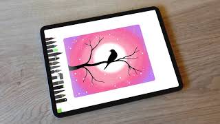 How to draw a 5 Minute Painting in Drawing Desk App 🎨 Ideas for the Best Drawing App for iPad! screenshot 2