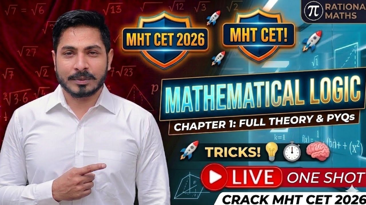 Plane & Mathematical Logic MHT CET 2026 | Full Theory + PYQs One Shot 🎯 ...