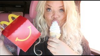 CLASSIC MCDONALD'S CHICKEN NUGGET HAPPY MEAL MUKBANG! | CAR EATING SHOW