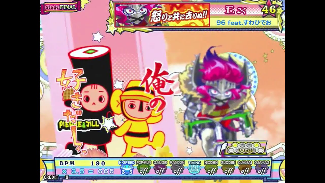 ポップン]Lv46 チャリメタ／怒りと共に去りぬ!! EX - YouTube