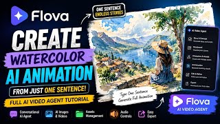 How I Created a Watercolor AI Animation From Just One Sentence | Full AI Video Agent Tutorial