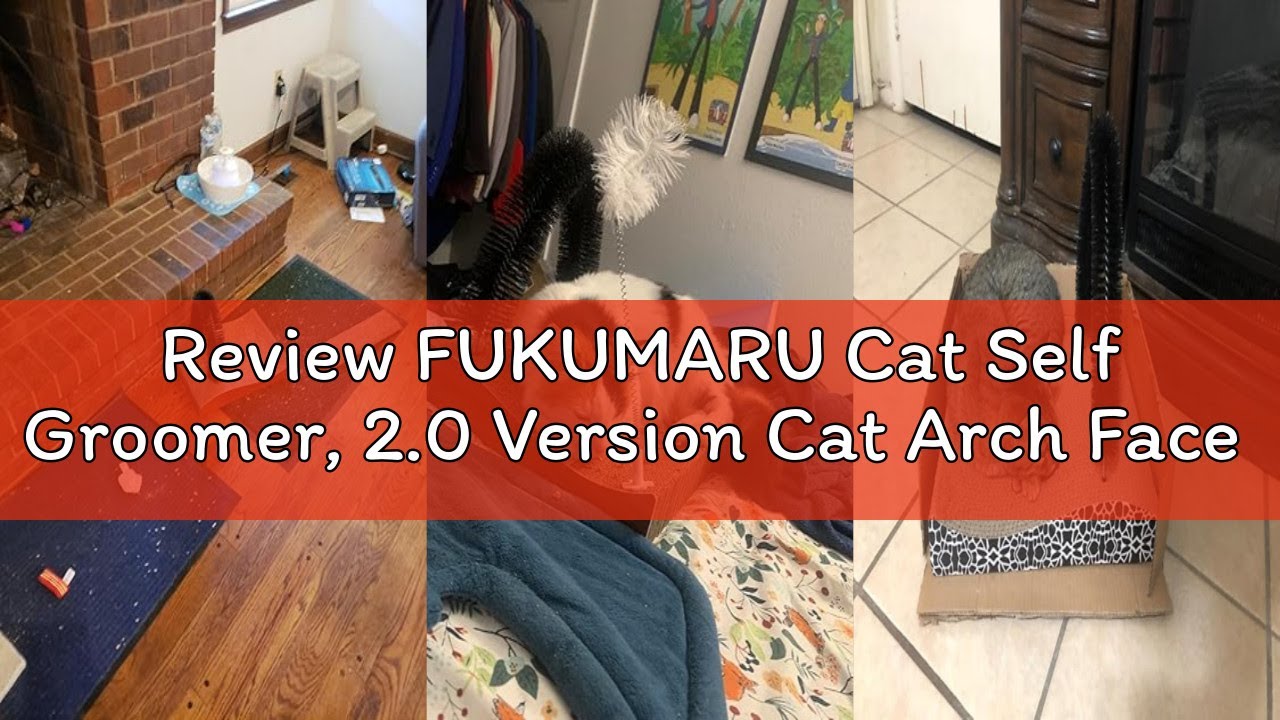Review FUKUMARU Cat Self Groomer, 2.0 Version Cat Arch Face Scratcher with Scratcher Pad, Cats Back