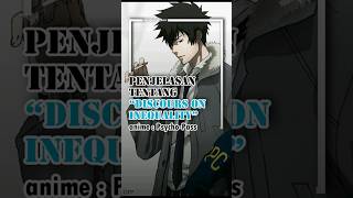 PEMIKIRAN ROUSSEAU DALAM ANIME PSYCHO-PASS | INFO ANIME | PSYCHO-PASS #anime #wibu #filsafat