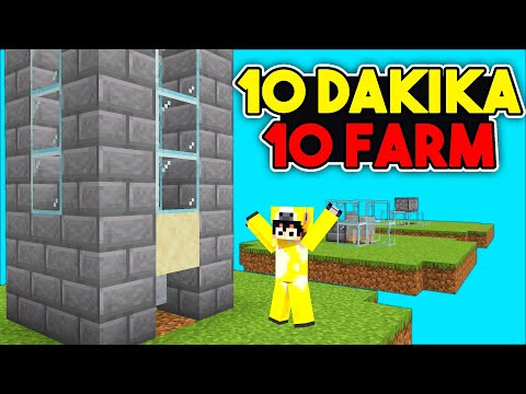 Minecraft'ta 10 Dakika'da 10 ÖNEMLİ FARM!