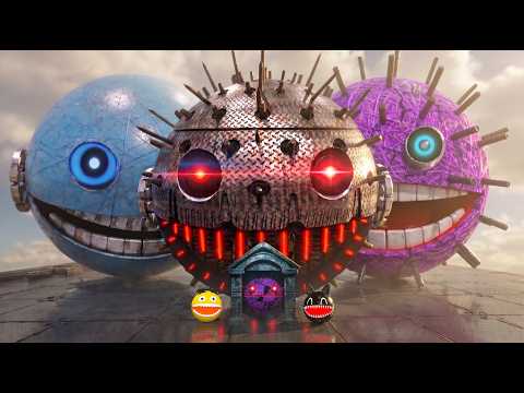 MS PACMAN & NEW RED PACMAN VS TWO YELLOW MONSTER PACMAN FIGHTING IN POKEMON #2026 GIANT BOSS !!!