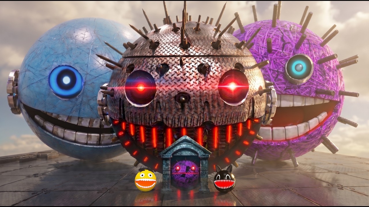 MS PACMAN & NEW RED PACMAN VS TWO YELLOW MONSTER PACMAN FIGHTING IN POKEMON #2026 GIANT BOSS !!!