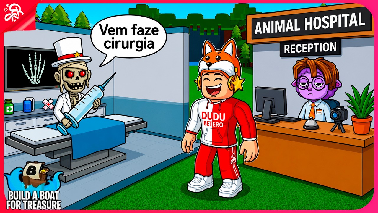 BATALHA DE CONSTRUÇÃO DE ROLEPLAY DE ANIMAL HOSPITAL NO BUILD