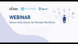 WEBINAR: SecuPi - Looker - Snowflake - Secure Data Access for Remote Workforce