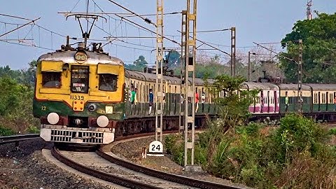 Oldest Vintage EMU Train Speeding through Huge Curvy Rail Track | Eastern Railways