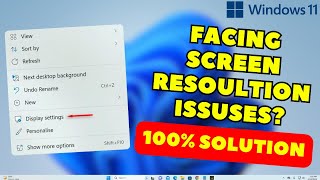 Famous ✅100% SOLVED | Screen Resolution Problem Windows 11 | Easy Methods Wealth