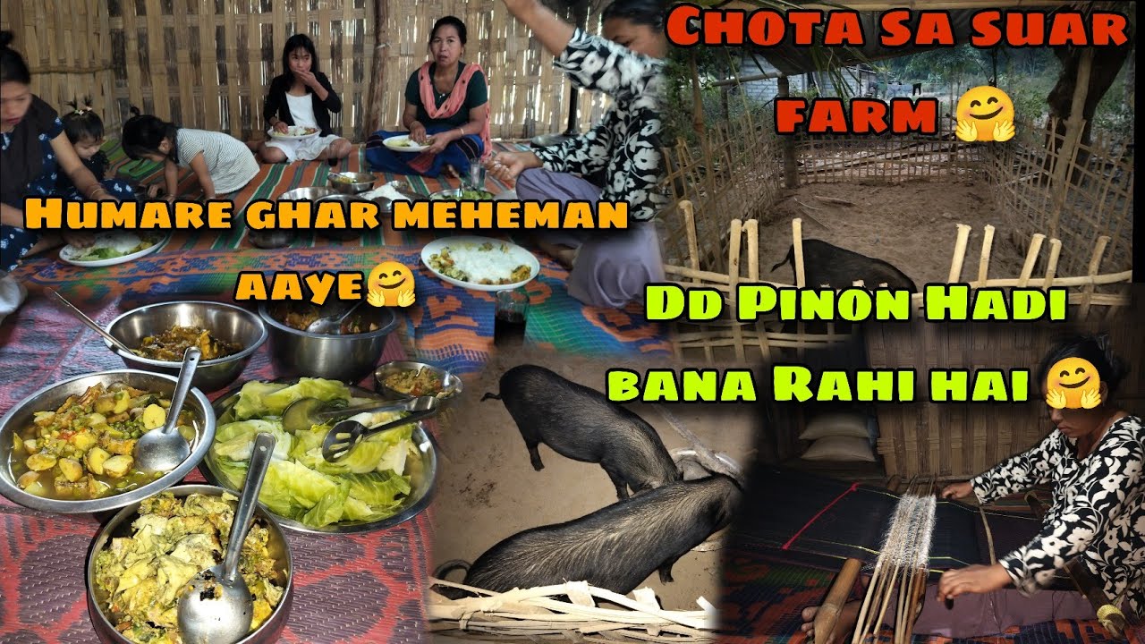 # Humare ghar me meheman aaye 🤗 Dd Apne haathon se Pinon Hadi bana Rahi hai 🤗❤️