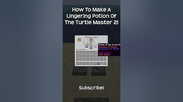 How To Make A Lingering Potion Of The Turtle Master 2 In Minecraft!