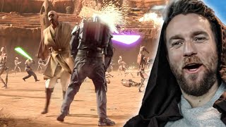 Obi Wan REACTS to jango forgetting the high ground